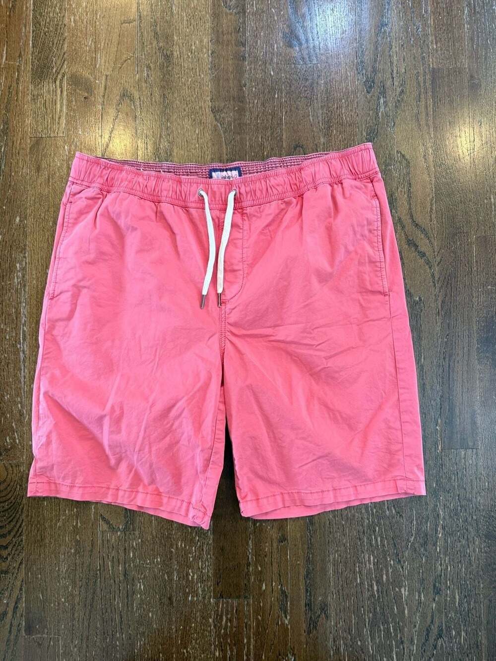 johnnie-O Mens 35 Pink Punch Drawstring Casual Chino Shorts JMSH1300